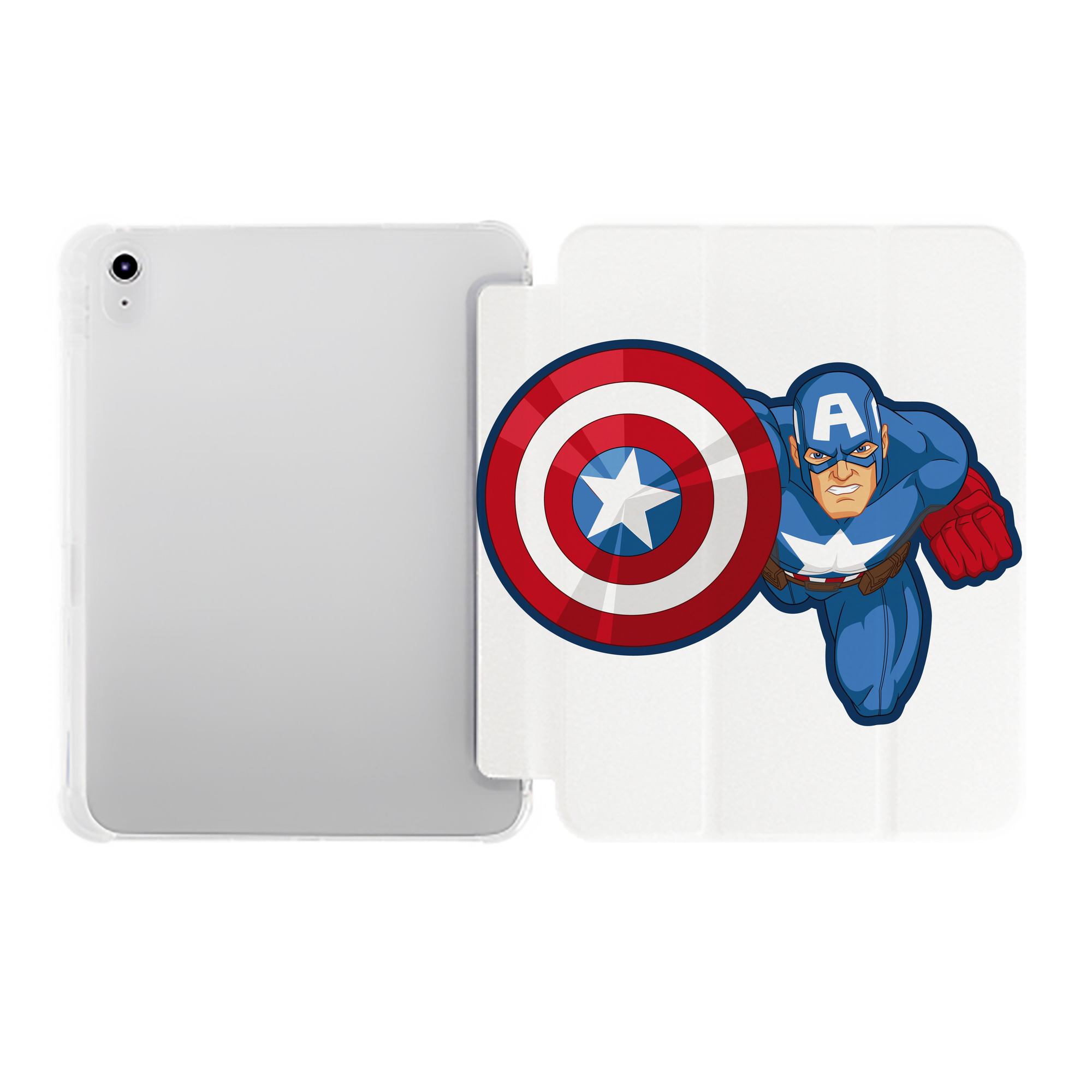 （画像用） アベンジャーズ The Avengers IPad ケース ペン収納付き 三つ折りスタンド PUレザー×シリコン 対応機種9.5/10.5/10.9インチ
